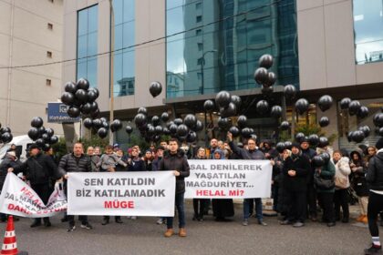 Katılımevim önünde mağduriyet protestosu