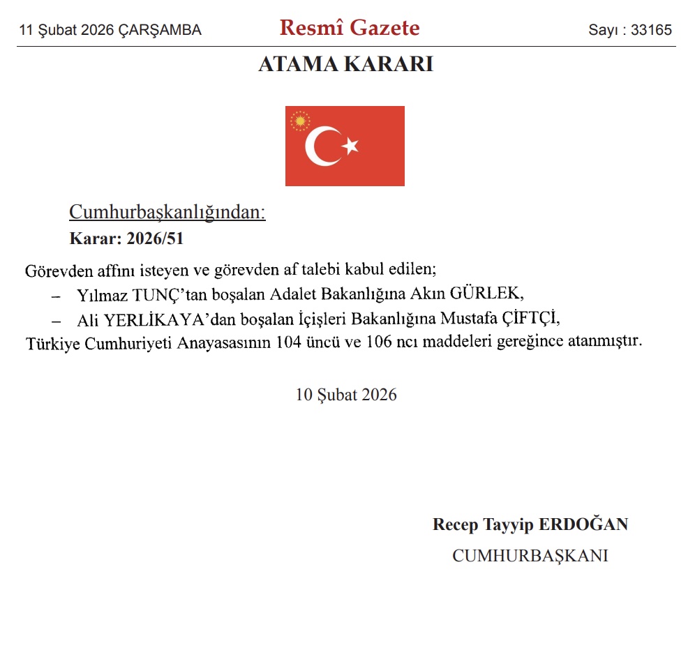 Karar, son aylarda siyasi kulislerde sıkça dile getirilen kabine revizyonu tartışmalarını somut bir adım haline getirirken, iki kritik bakanlığın başına getirilen isimler dikkat çekti.